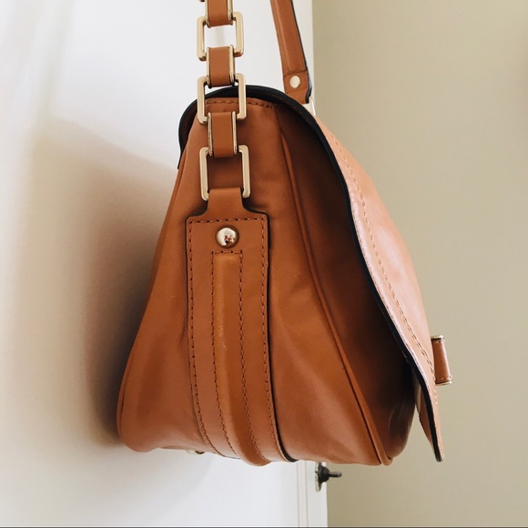 Reiss Tan Leather Chain Strap Shoulder Bag - Picture 3 of 14